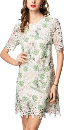 Burryco Embellished Short Sleeve Mini Dress