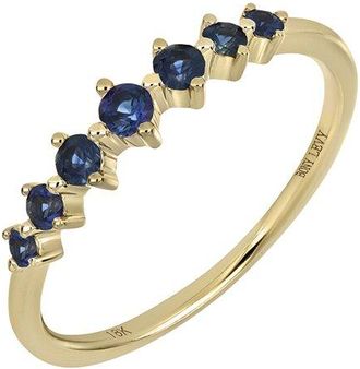 Bony Levy El Mar 18K 0.39 Ct. Tw. 7 Sapphire Stackable Ring