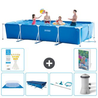 Intex Piscina Con Estructura Rectangular - 450x220x84 Cm - 7-piezas S51