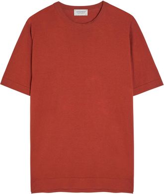 John Smedley Lorca Fine-knit Cotton T-shirt - Red - Xxl