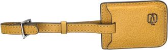 Piquadro Gele Adreslabel met Connequ Technologie - Dames - Sleutelhangers & Tashangers - Geel - ONE Size - Leer - Accessoires
