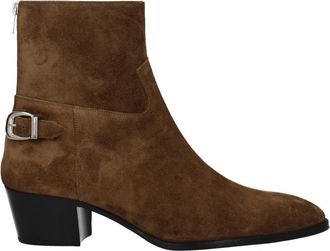 Celine Su&egrave;de Enkellaarsjes - Heren - Cowboylaarzen - Bruin - 41 1/2 EU - Su&egrave;de - Schoenen