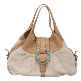 Bulgari Pre-owned Handbags, female, Beige, Size: ONE SIZE Pre-owned Chandra hobo