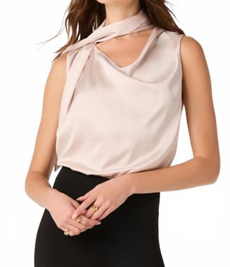 Astr Sasha Scarf Top In Champagne