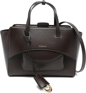 Hidesins Flap Medium Leren Tote - Dames - Shoppers - Bruin - ONE Size - Katoen - Tassen
