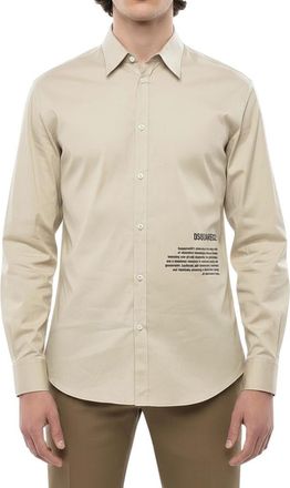 Dsquared2 Beige Slim Logo Shirt
