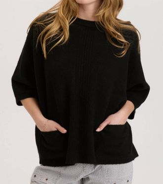 Xcvi Herol 3/4 Sleeve Poncho In Black