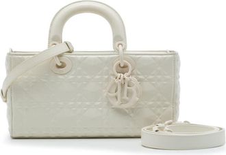 Dior Pre-owned Dior Medium Calfskin Cannage Diamond Lady D Joy Satchel Ladies SZC72GNHH6IPC9CA