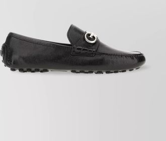 Ferragamo loafers leather metal detail