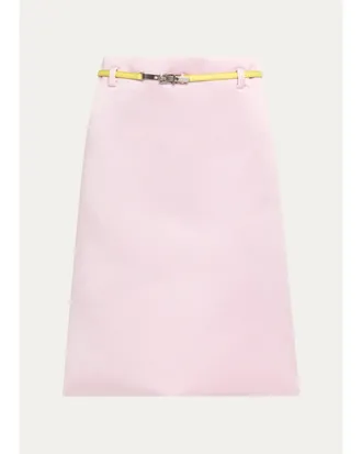 Marc Jacobs Silk-Blend Belted Midi Skirt