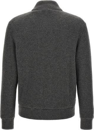 Brunello Cucinelli Suede-Front Hybrid Jacket - Gray