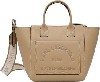 Karl Lagerfeld K/Daily Kleine Handtas - Dames - Shoppers - Beige - ONE Size - Leer - Tassen