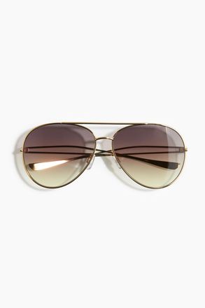 H&M Sonnenbrille im Pilotenlook - Gr&uuml;n/Goldfarben