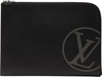 Louis Vuitton Pre-owned Leather Pouch - Dames - Vintage Clutch - Zwart - ONE Size - Leer - Vintage