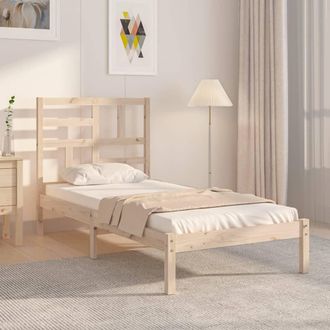 vidaXL Estructura De Cama Madera Maciza 75x190 Cm Vidaxl