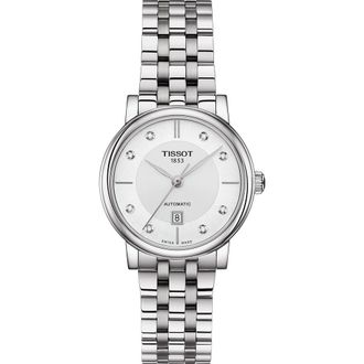 Tissot Carson Diamond Bracelet Strap Watch, 30mm in Silver at Nordstrom Rack