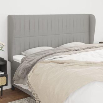 vidaXL Cabecero Con Orejas De Tela Gris Claro 203x23x118/128 Cm Vidaxl