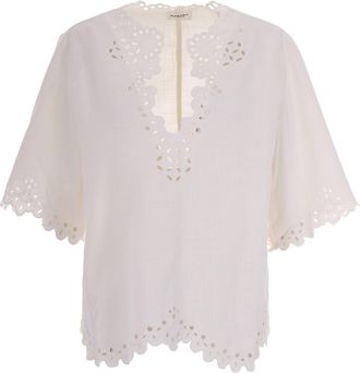 Isabel Marant White Shana Blouse