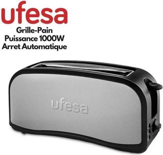 Ufesa TT7965 &Oacute;ptima toaster - Stainless steel - 2 slices - Defrost function