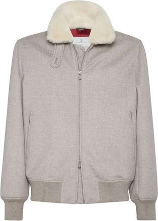 Brunello Cucinelli Bomber in cashmere - Grigio