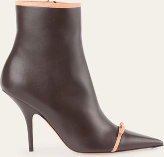 Ferragamo Women Pointed ankle boot with mini bow detail Brown Size 10.5