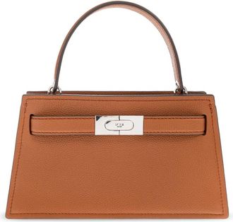 Tory Burch Lee Radziwill Mini Handtas - Dames - Handtassen - Bruin - ONE Size - Leer - Tassen