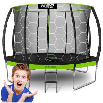 OEM Trampol&iacute;n De Jard&iacute;n Perfilado De 374 Cm Con Red Interna Neo-sport