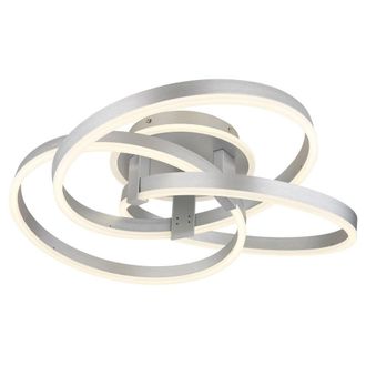 Netlighting Herwig Semi Ceiling Light Aluminium LED Dimmable 2700-6000K Remote in Grey