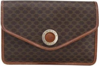 Celine Pre-owned Vintage Canvas Clutch - Dames - Vintage Clutch - Bruin - ONE Size - Vintage