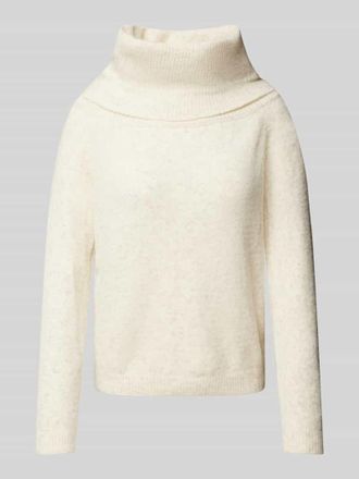 Zabaione Strickpullover mit gerippten Abschl&uuml;ssen in Offwhite, Gr&ouml;&szlig;e S/M