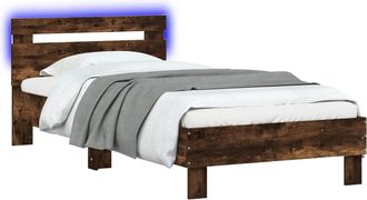 vidaXL Estructura De Cama Roble Ahumado 80 X 200 Cm Vidaxl