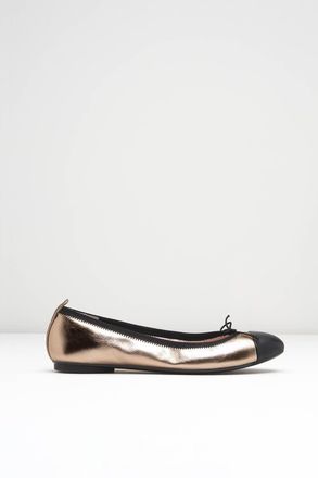 Bloch Ladies Chara Ballet Flats, Light Bronze Leather