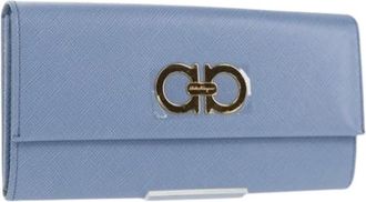 Ferragamo Pre-owned Wallets, female, Blue, Size: ONE SIZE Pre-owned Long Wallet