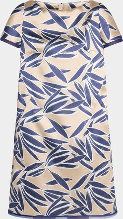 Talbot Runhof Safari Jacquard A-Line Dress