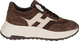Hogan Brown H669 Suede Sneakers