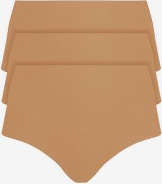 Commando Classic High Rise Bikini 3-Pack in Caramel at Nordstrom, Size X-Small