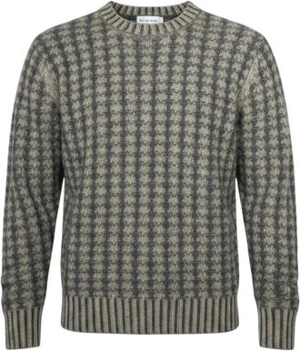 Aspesi Grobstrick-Pullover aus Schurwolle- zweifarbig - Heren - Ronde hals truien - Grijs - 2XL - Wol - Truien & Vesten