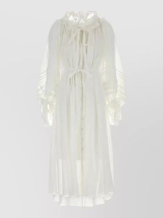 Zimmermann ramie rebellion dress puff sleeves ruffles