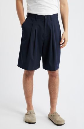 Krost Pleated Shorts in Dark Navy at Nordstrom, Size X-Large