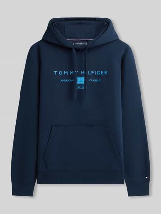 Tommy Hilfiger Regular Fit Hoodie mit Logo-Print in Marine, Gr&ouml;&szlig;e XXL
