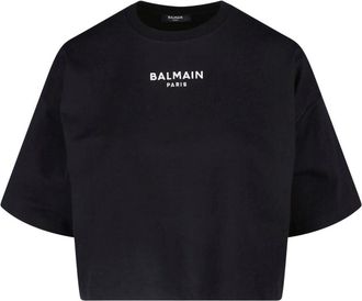 Balmain T-Shirt Logo Crop