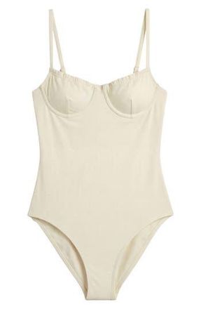 Onia Marilyn Underwire One-Piece Swimsuit in Vanilla at Nordstrom Rack, Size X-Large