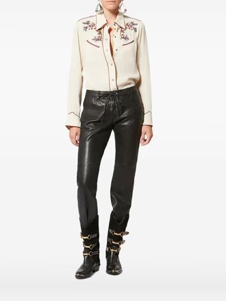 Isabel Marant YZEA beaded embroidered shirt - Neutrals