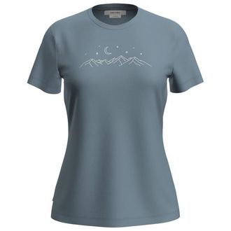 Icebreaker Merino 150 Tech Lite S/S Stars Merinoshirt f&uuml;r Damen | grau