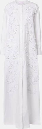 Carolina Herrera Embroidered cotton-blend gown