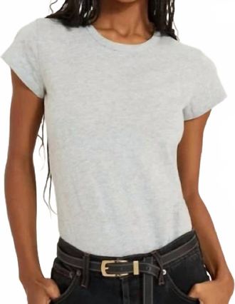 Something Navy Tee Bodysuit In Heather Gray