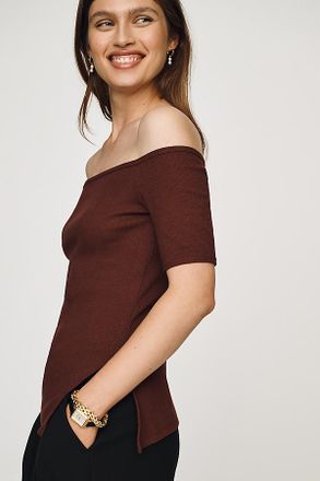 Maeve Oslo Off-the-Shoulder Tee