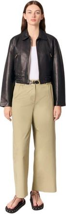 Maje Leather jacket in Black at Nordstrom, Size 38 Eu