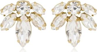 Brides & Hairpins Andi Crystal Bridal Earrings In Rose Gold