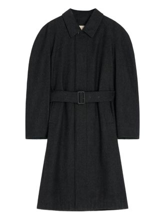 Christophe Lemaire raglan-sleeve belted coat - women - Fabric - 34 - Black